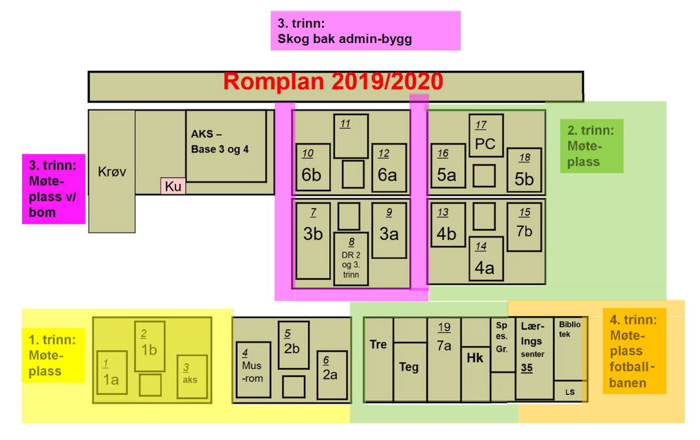 Kart over møteplasser
